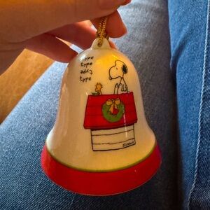 Vintage 1965 Vintage Snoopy Bell Ornament GUC Christmas Holiday